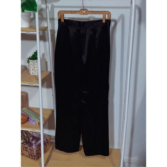 Vintage Beechers Brook Black Satin Structured Pants - Picture 3 of 4